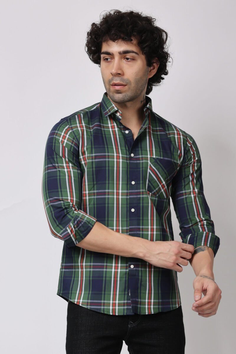 Green Check Shirt-17004