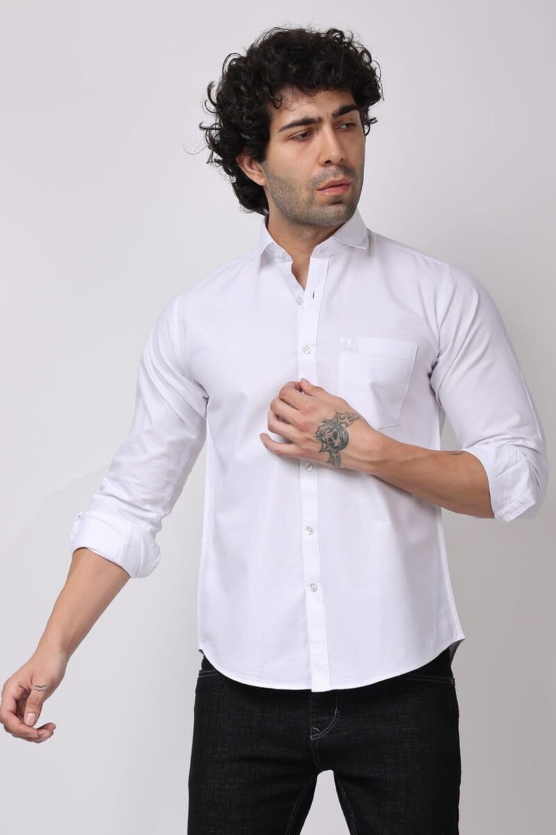 Solid White Shirt-16005