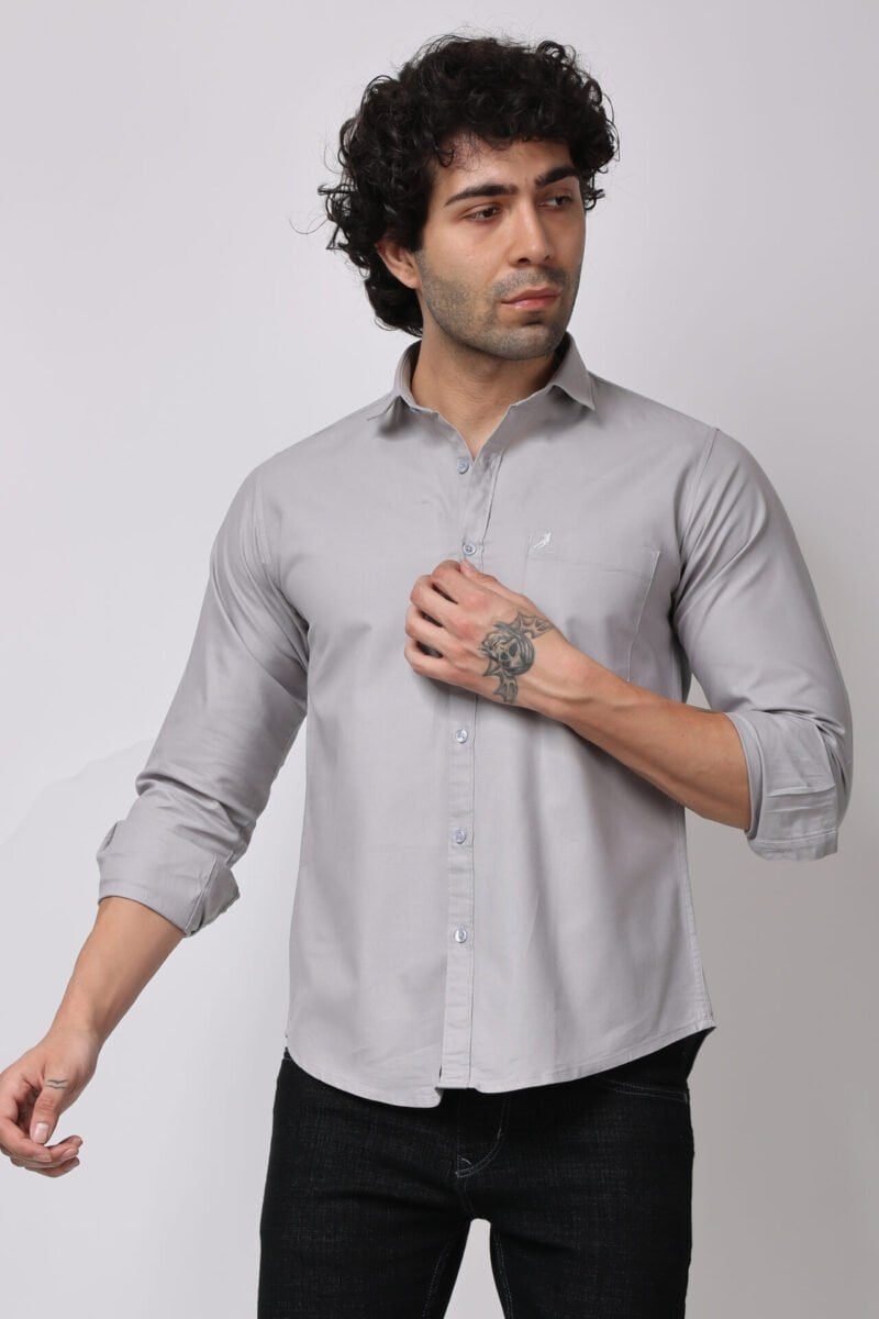 Solid Grey Shirt-16007
