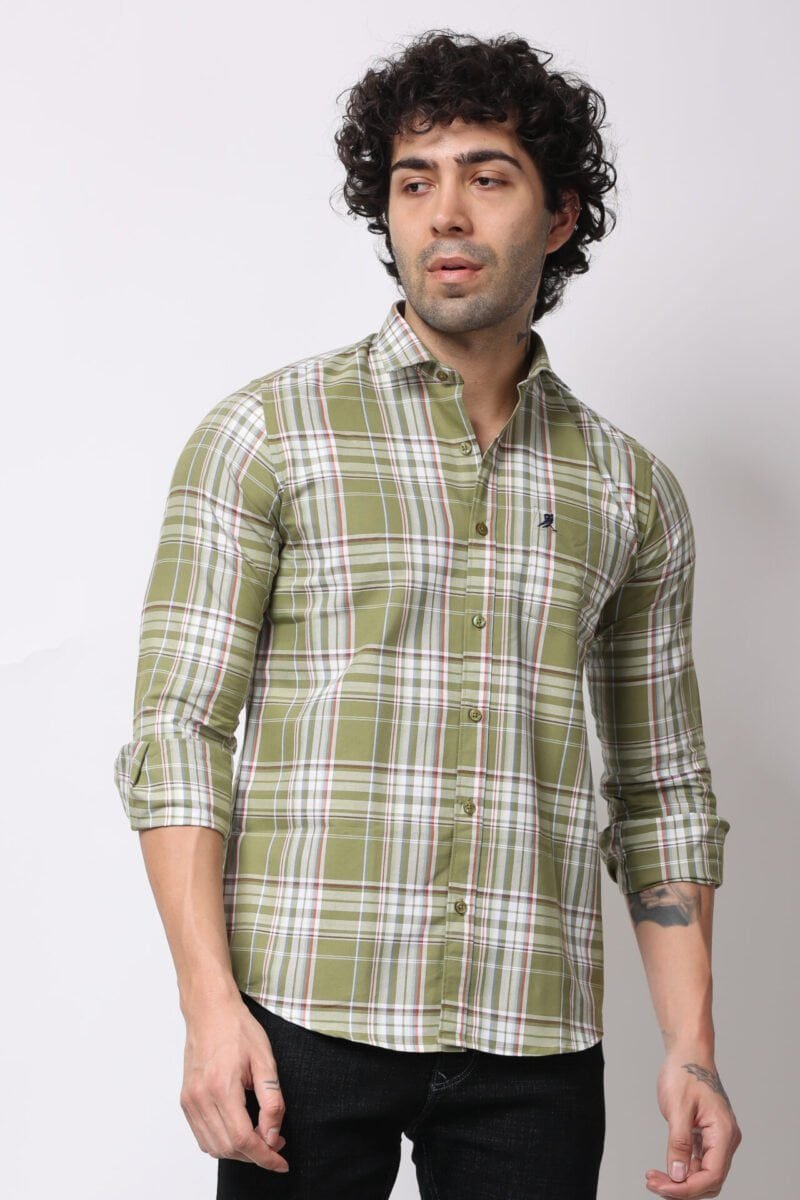 L.Green Check Shirt -18090