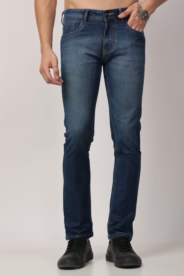 Men's Blue Slim Fit-25064