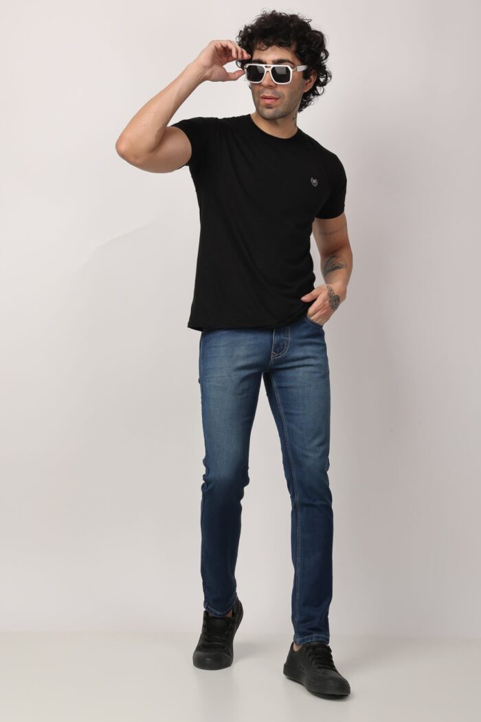 Men's Blue Slim Fit-25064 - Image 2