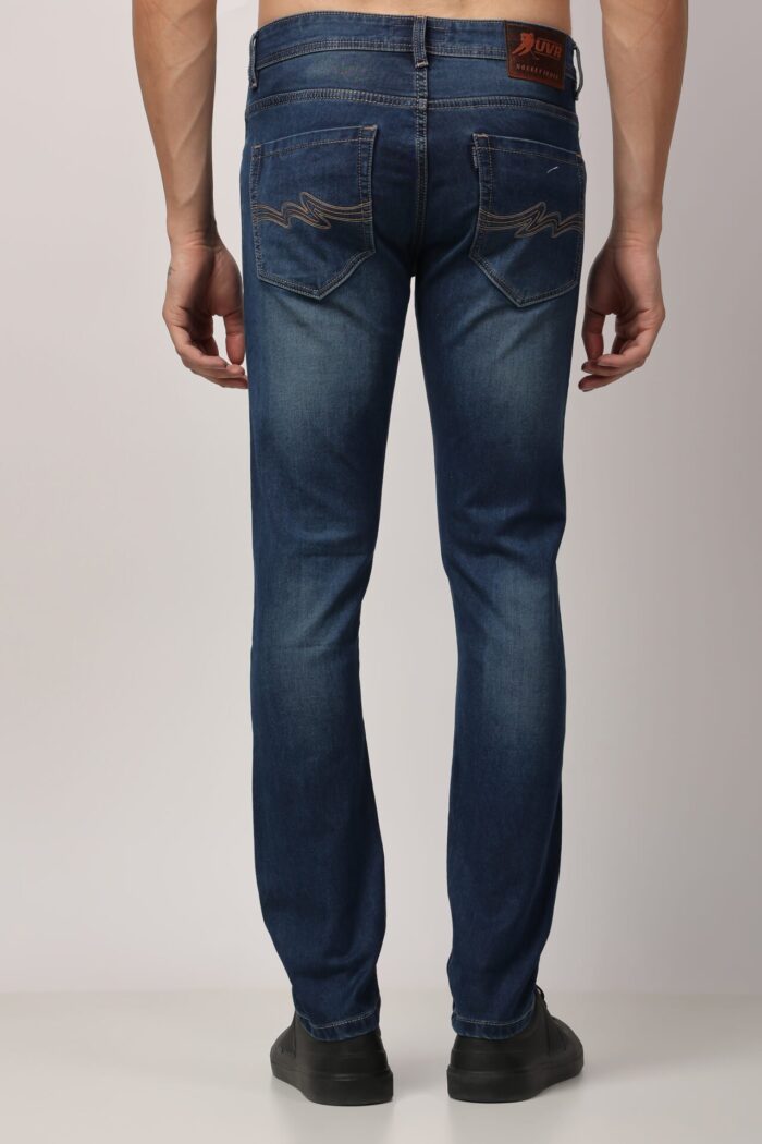 Men's Blue Slim Fit-25064 - Image 4