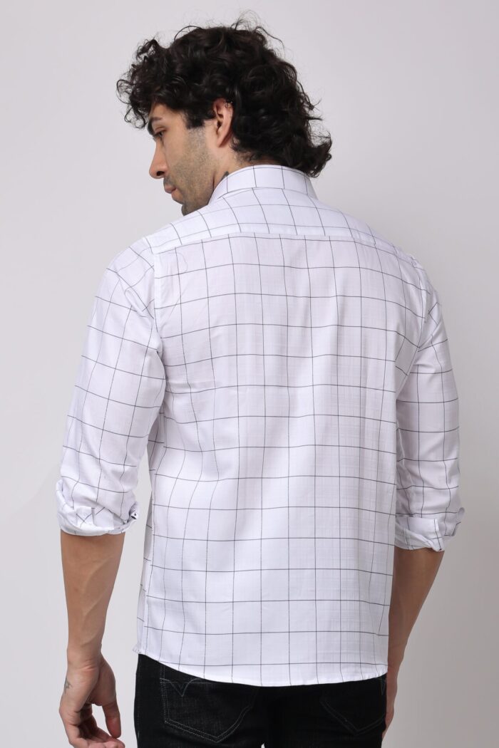 White Check Shirt -17028 - Image 4