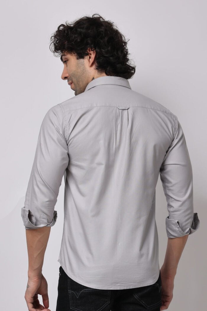 Solid Grey Shirt-16007 - Image 4