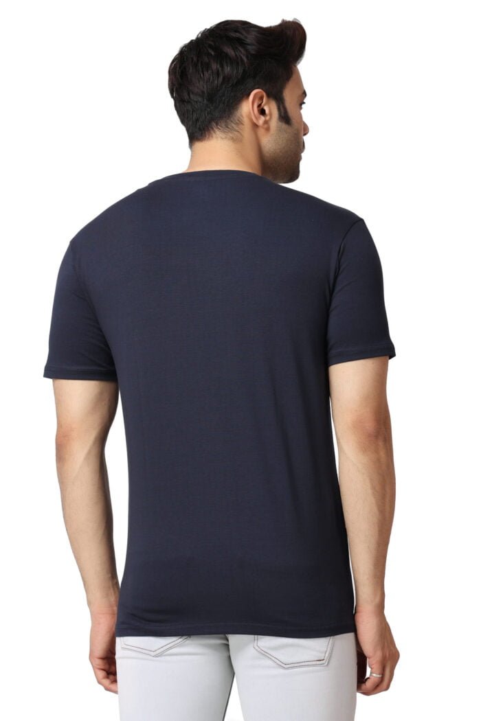 Navy Blue Moon Light T-Shirt-13012 - Image 4